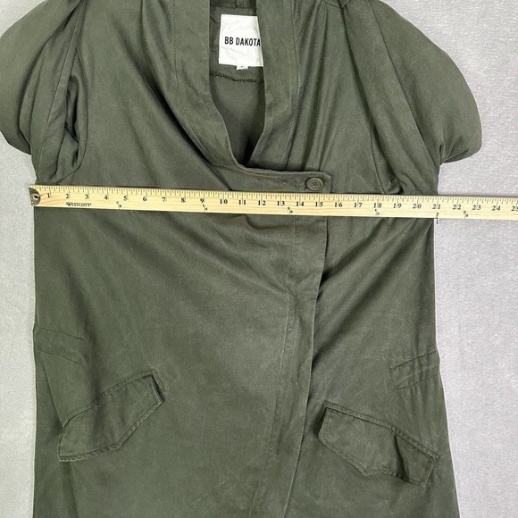 Anthropology BB Dakota Jacket Women Sz S Quilted Sleeves Oversized Asymmetrical - Picture 15 of 16